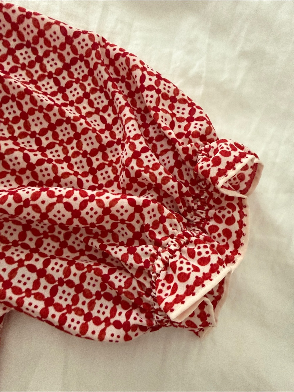 Max Studio Women's Red Patterned Ruffle Maxi Dress - Picture 9 of 9